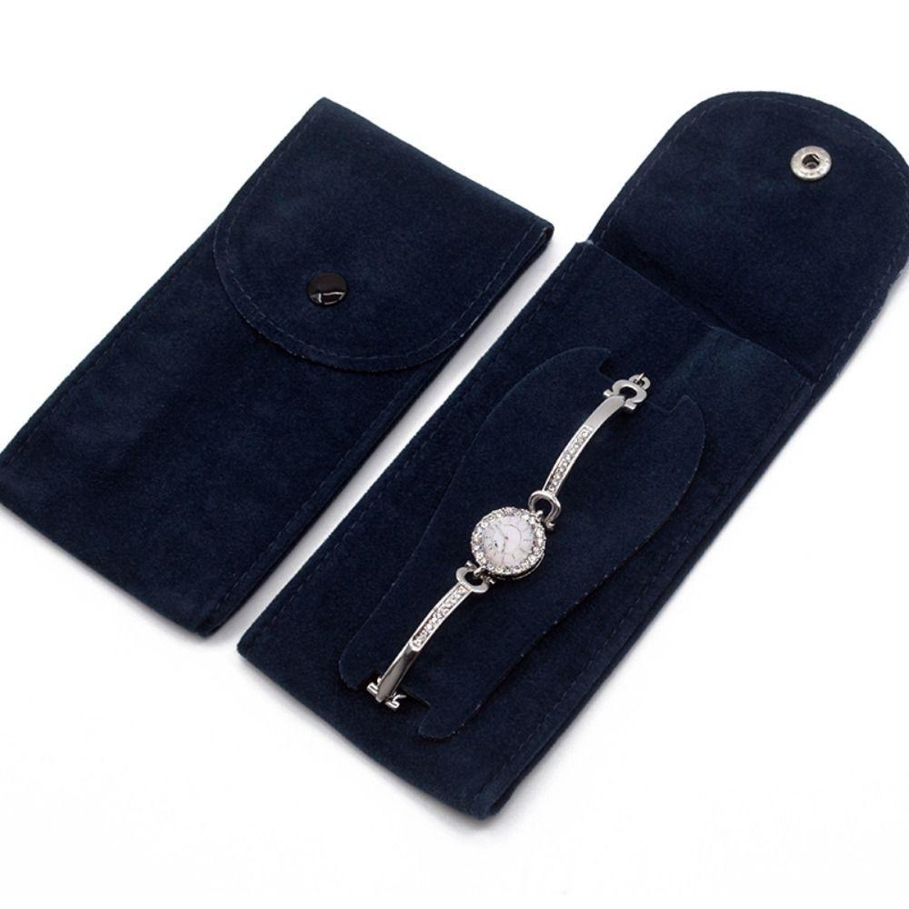 Anti-dust Watch Case Velvet Watch Holder Elegant Snap Watch Bag  Travel