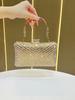 Luxury Rhinestone Lady Evening Clutch Bag With Lock Closure For Formal Events
