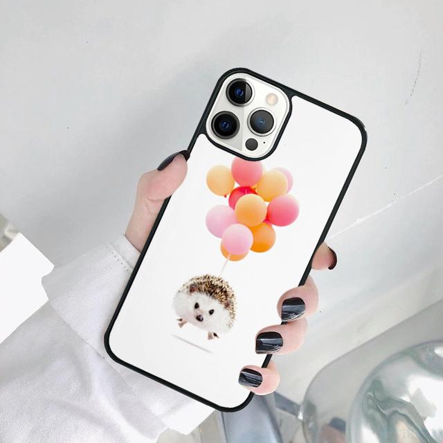 Hedgehog and Balloon Phone Case Cover For iPhone 17 Air 15 Pro MAX 16 Plus 14 12 11 13 Coque