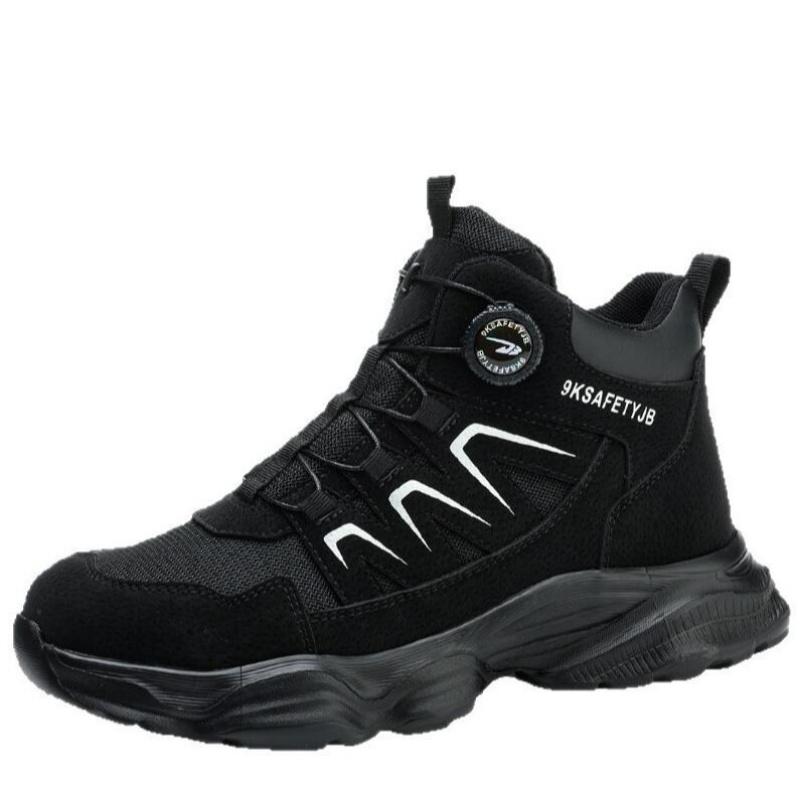 

Rotation Button Work Safety Boots Men Steel Toe Work Shoes Anti-Smash Anti-Puncture Protective Men Safety Shoes Size 47 47