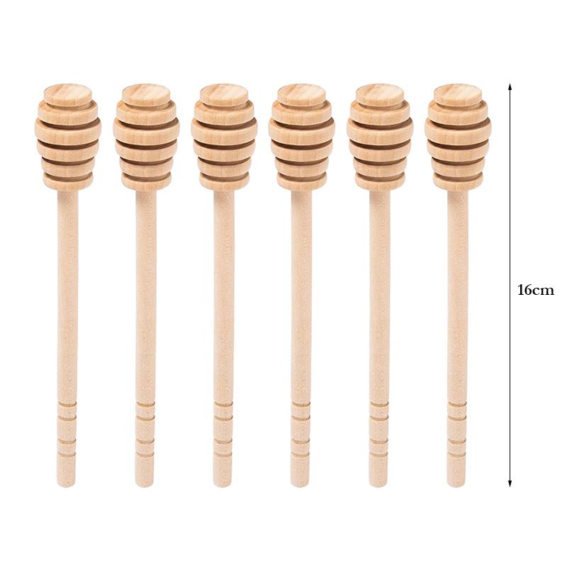 

6 шт. Деревянная ложка для меда, палочки-дипперы для меда, деревянная ложка для банки с медом, сиропа, палочка для меда, ложка для перемешивания, мешалка, кухонные инструменты 16 см