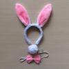 Kids' White Rabbit Ears, Collar, and Tail Set