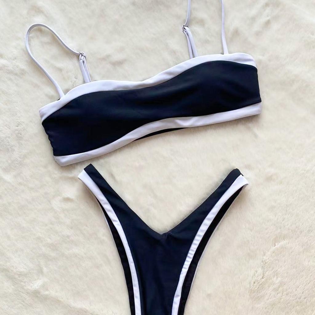 OFTBUY 2025 New Summer Sexy Color Style Swimsuit Women 2 Pieces Bikini Set Removable Bra Wickedwrap Beach Swimwear Female