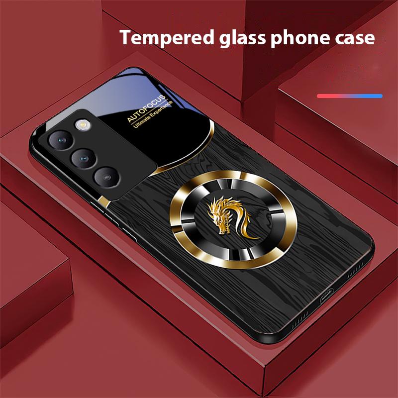 Circle Dragon Für Y72 33S 11 03 36 96 Lite 35 16 Iqoo 12 V40 SE 5G 29 40 21 30 X80 Pro Vivo Hartglas Handyhülle Schwarz