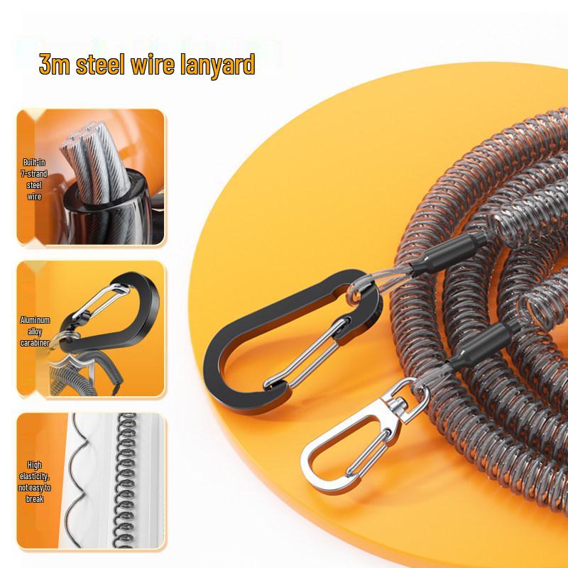 Keye Retractable Fishing Lanyard - Anti-Lost & Anti-Detachment Pull Rope Keychain