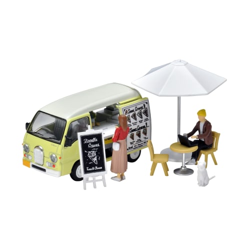 

TOMYTEC DioColle 64 1/64 #CarSnap 15a Crepe Shop (Includes Subaru Sambar Dias Classic Mobile Food Truck) ABS/PVC Figure and Accessories (Painted, Part