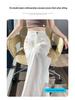 Women's Ice Silk Wide-Leg High-Waist Pants: Summer Texture, Slimming, Versatile, Casual Draped Style.