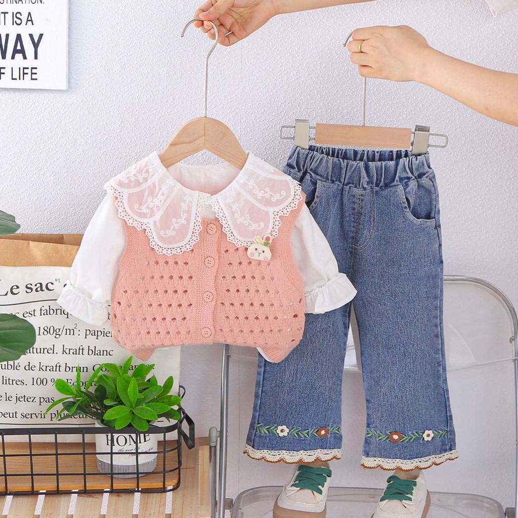 Kids Casual Long-Sleeve Set, Comfortable Daily Wear Outfits