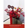 Red Wedding Artificial Flower Arrangement for Living Room, Coffee Table, or Bedside Décor