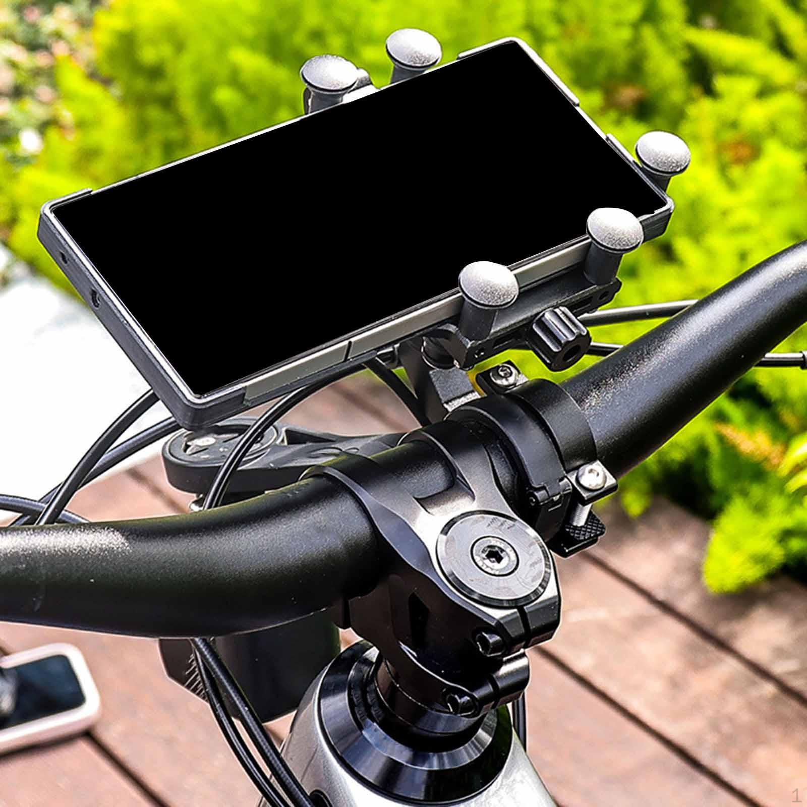 

Bike Phone Mount Bracket Easy to Install Stable Shockproof Holder for Road Bikes Riding серебряный