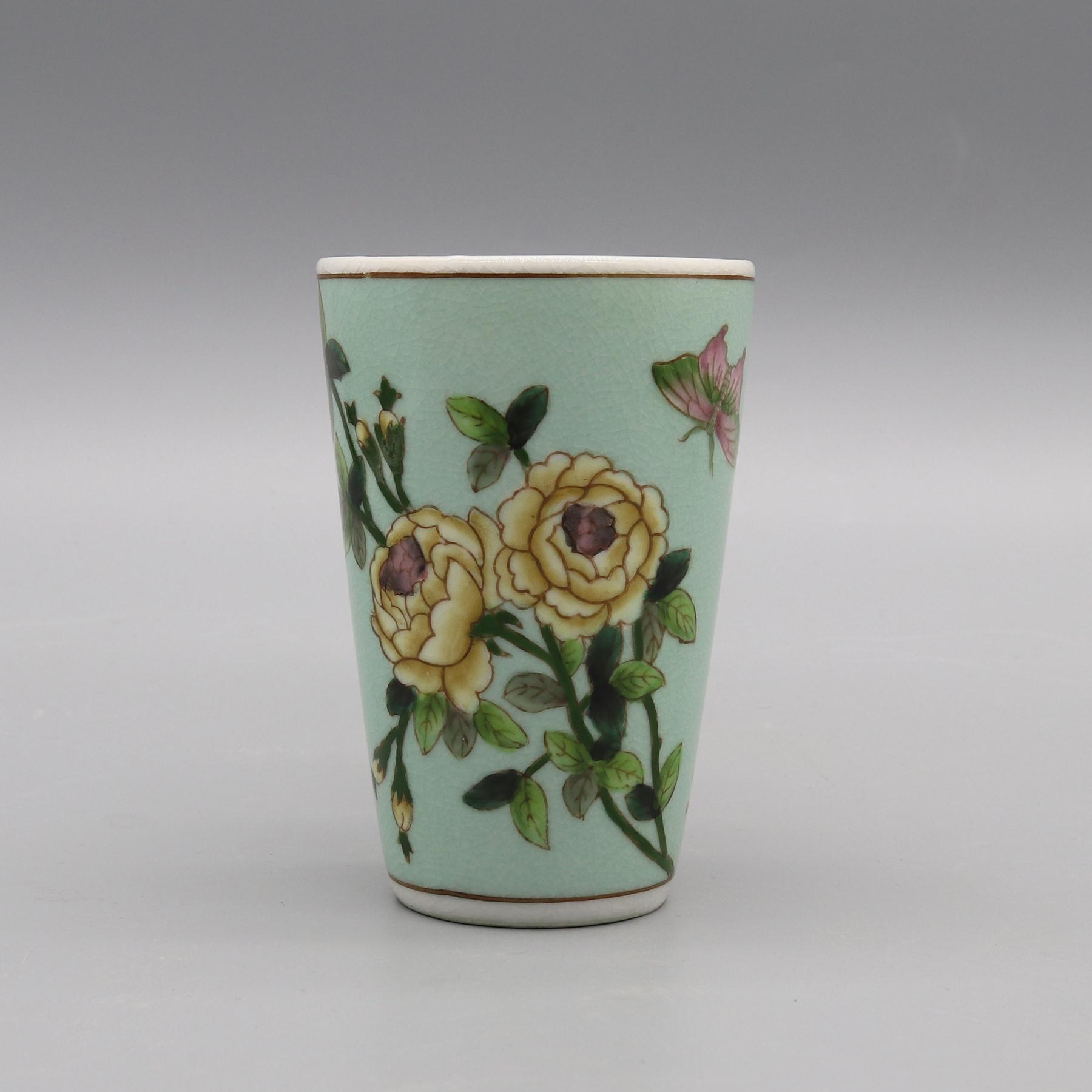 

Расписанная вручную Подставка для кистей, Керамический стакан, Аксессуар для ванной комнаты