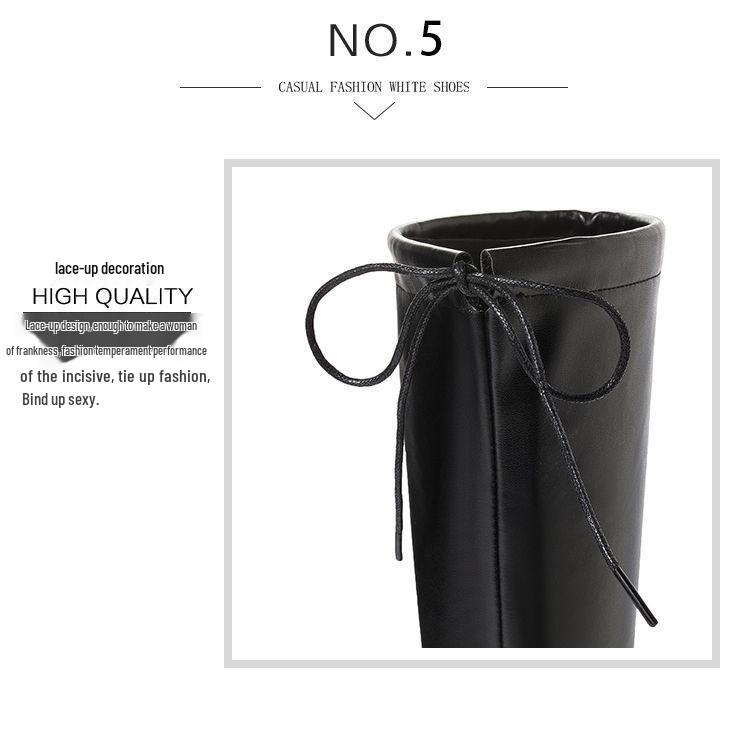 Cizme plate de damă peste genunchi, cu ciucuri, cu vârf înalt, pentru toamnă/iarnă, stil coreean