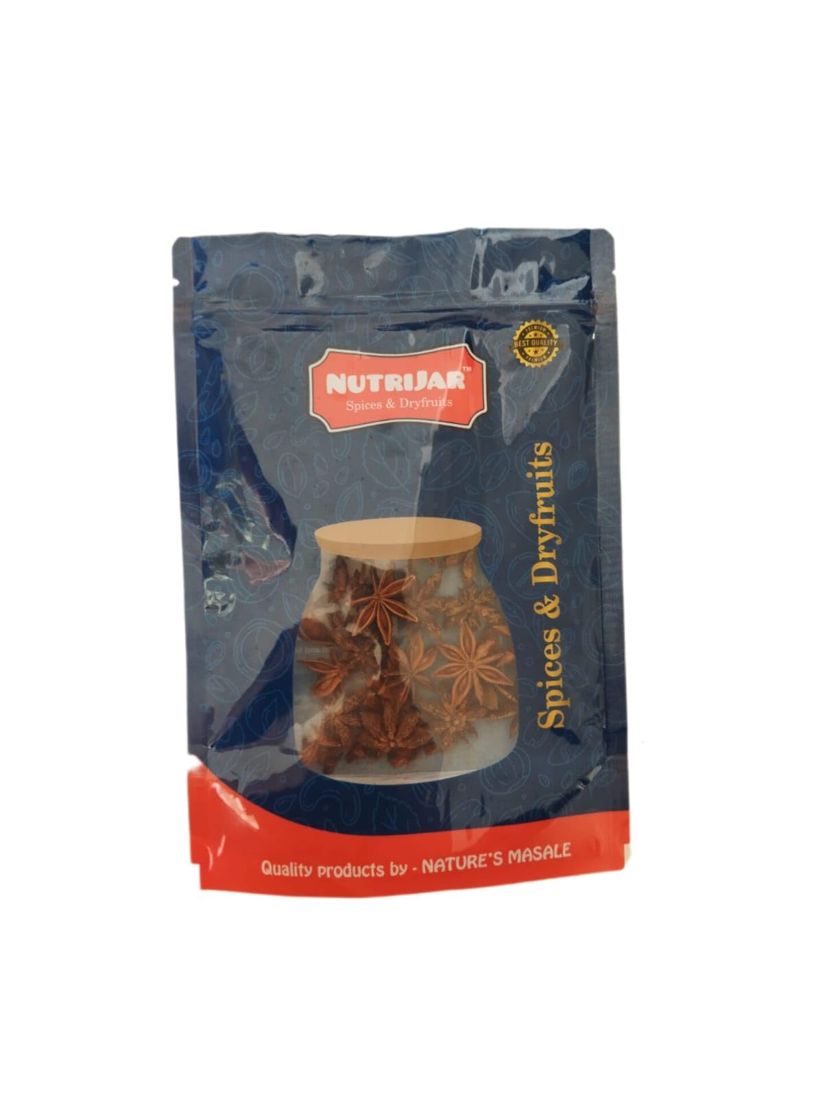 

Nutrijar Star Anise Whole - 200g Pack - Chakri Phool - Sweet and Licorice-Like Flavor - Ideal for Cooking, Baking, and Herbal Teas