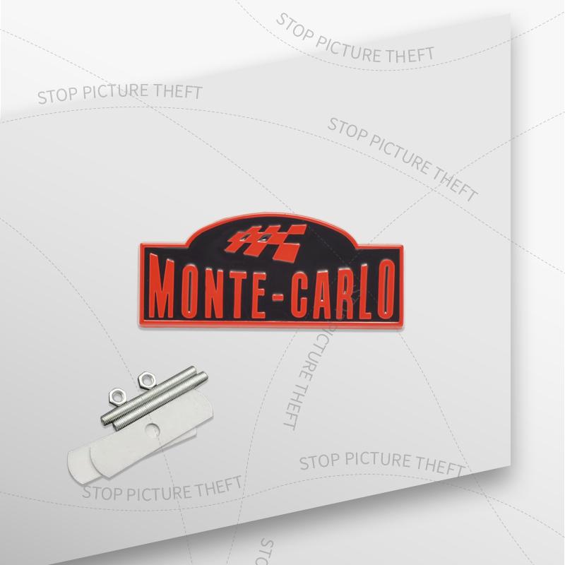 1Pc 3D Metal Monte Carlo Logo Grille Emblem Badge Car Rear Tail Bumper Trunk Sticker For Octavia Fabia Kodiaq Yeti Superb