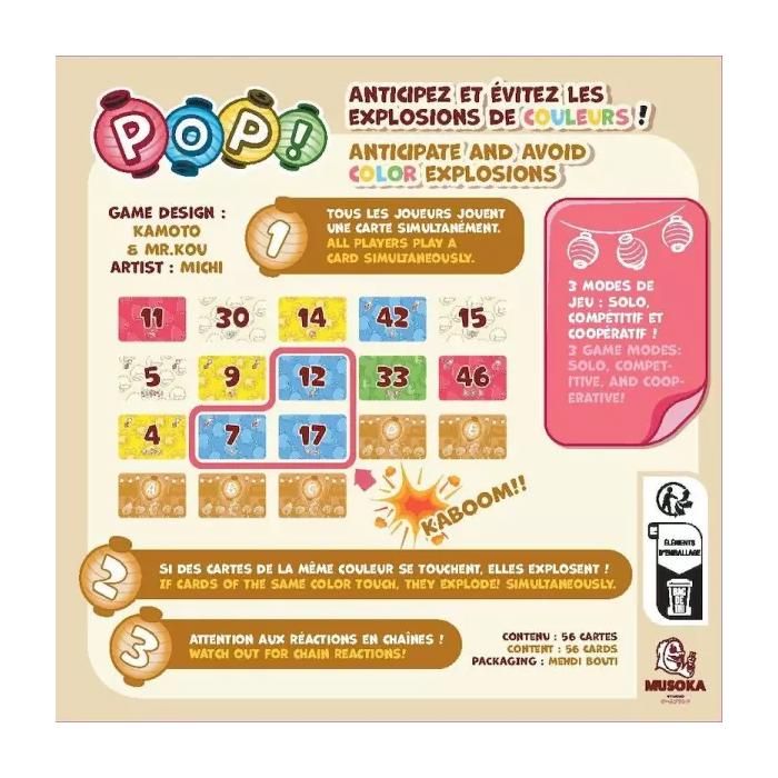 Jeu de société - Pop! - Multicolore - 1 à 5 joueurs - À partir de 8 ans