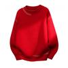 Unisex Knit Sweater Round Neck Long Sleeve Thick Casual Pullover Youth Loose Fit Rabbit Hair Blend