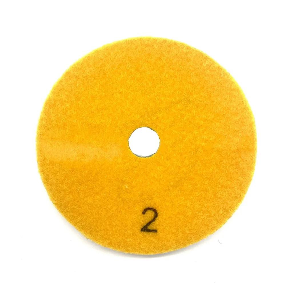 3PC Polishing Pads Granite Polishing Tool Pad Sanding Disc 4 Inch 100mm Dry/Wet Diamond 3 Step Polishing Granite Marble Disk