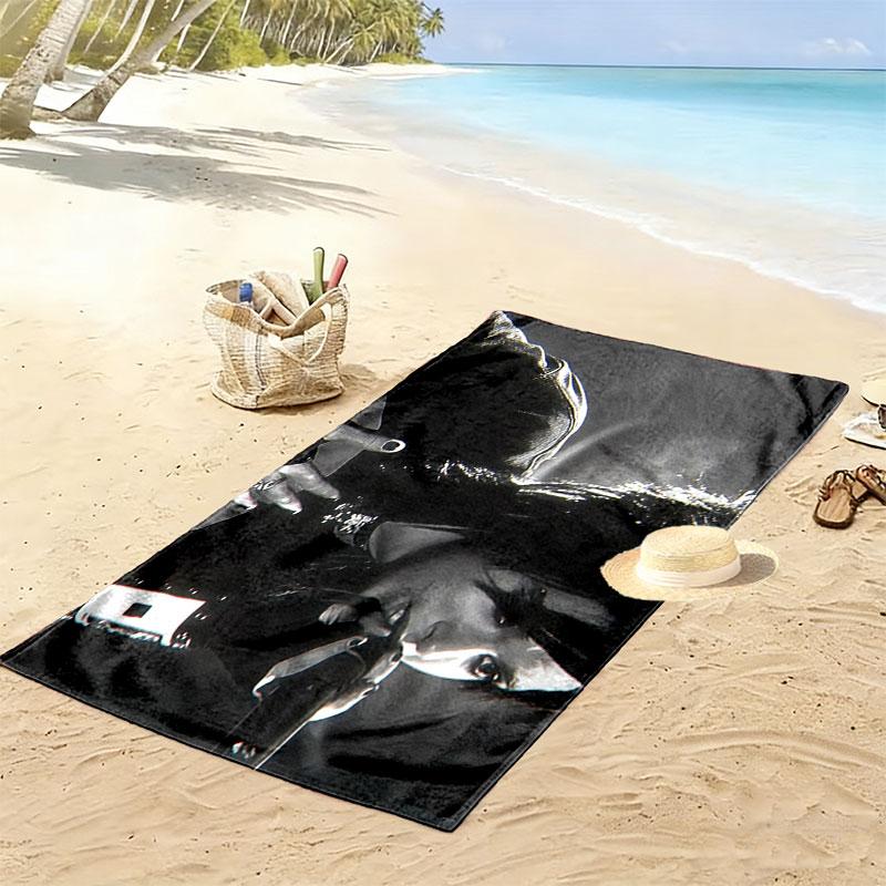 Bill Kaulitz Print Strandtuch, Großes Weiches Schnelltrocknendes Handtuch für Strand Camping Schwimmen