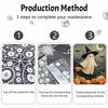 Halloween Pearl Painting Art Full Pearl Handmade Diy Home Decorations Ghost Witch Broom Pumpkin