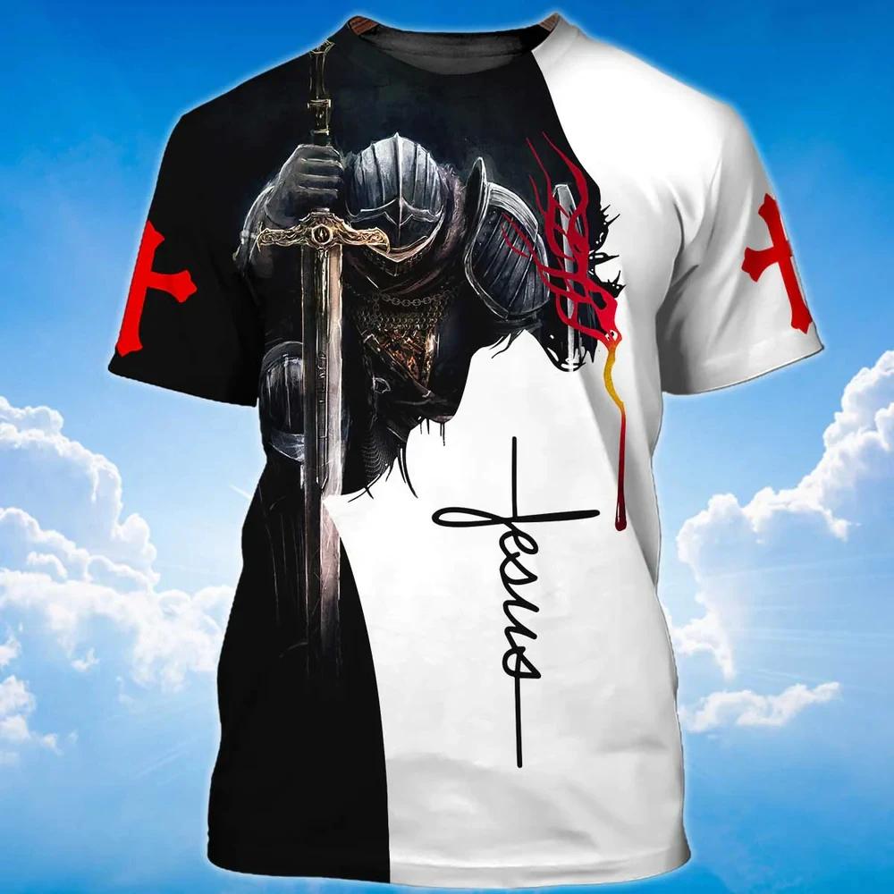 Retro Warrior United Kingdom British UK Britain England Knights Templar MMA Boxing Muay Thai T-shirt 3D Print Unisex Training Fitness Workout Sport
