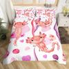 Cartoon Pink Axolotl Floral King Queen Duvet Cover Kawaii Salamander Bedding Set 3D Animal Quilt Cover Polyester Comforter Cover
