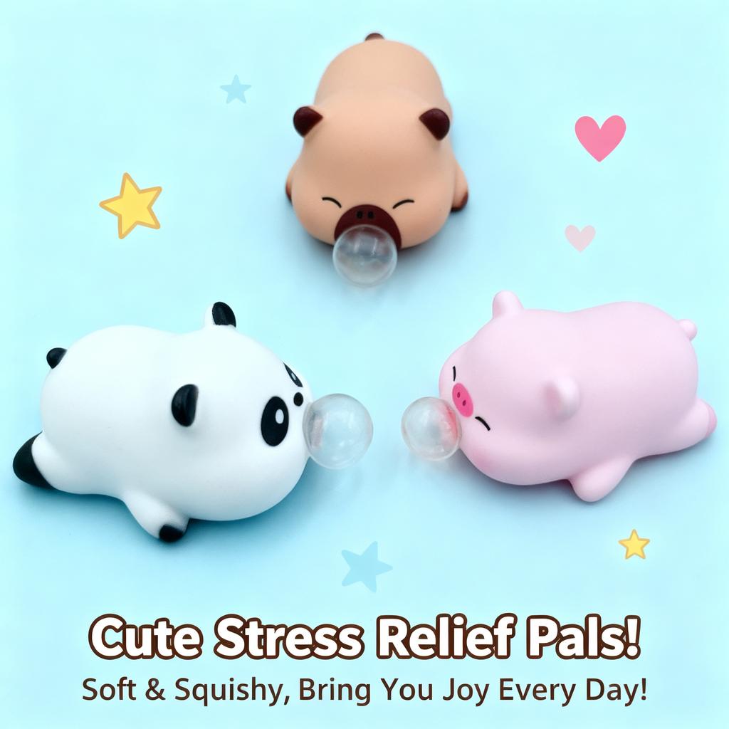 Cute Panda Pig Slow Rebound Animal Bubble Squeeze Toys Stress Viral Office Desk Gags Pranks