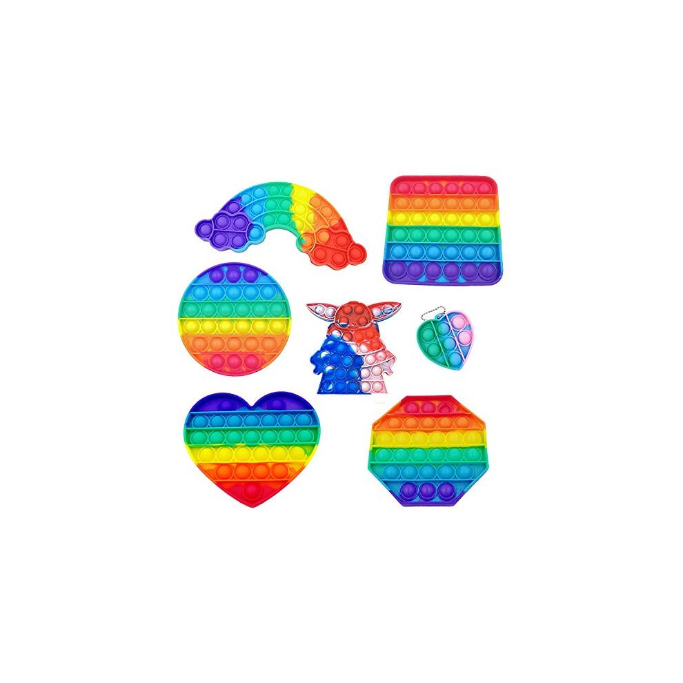 Silikon Achteck Pop Fidget Spielzeug zur Stressbewältigung – 5 Zoll Blasen Sensorik Spielzeug für Erwachsene und Jugendliche