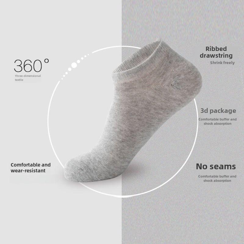 Men's Low-Cut Breathable Invisible Socks - Deodorant, Sweat-Absorbent, Perfect for Spring & Summer.