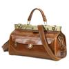Full Grain Tree Lamb Cowhide Multi Layered Women's Handbag High-end Hardware Lock Genuine Leather Crossbody Bag