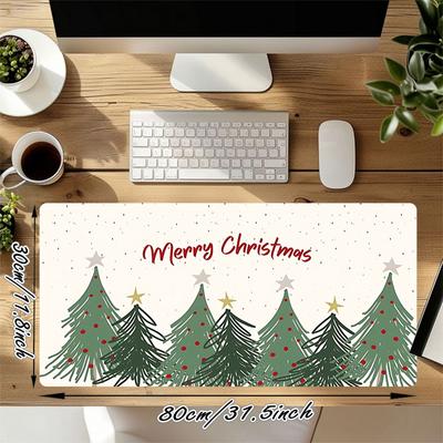 1PC Christmas Trees Oversized Mouse Pad - Non-Slip Rubber Base Perfect for Office School Esports Home Decor Desk Mat 225A