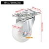 1/2/4Pcs White Nylon Rubber Caster Wheel 360 Degree Swivel Casters New Furniture Roller