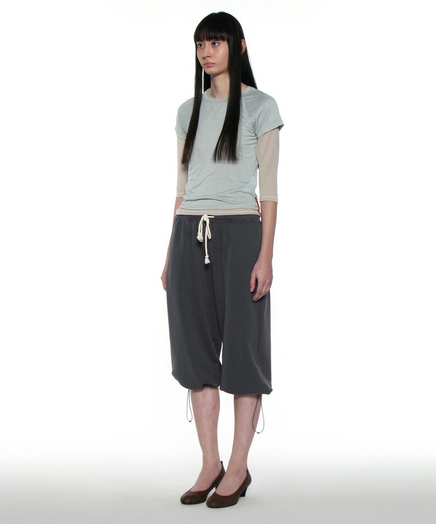 PARTIMENTO WOMEN Pwc Sheer Raglan Stitch Short Sleeve Tee_Mint