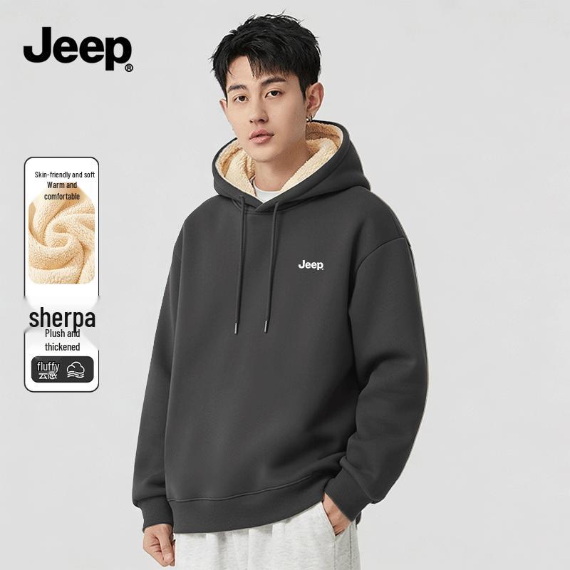 JEEP Men s Heavyweight Fleece Hoodie M