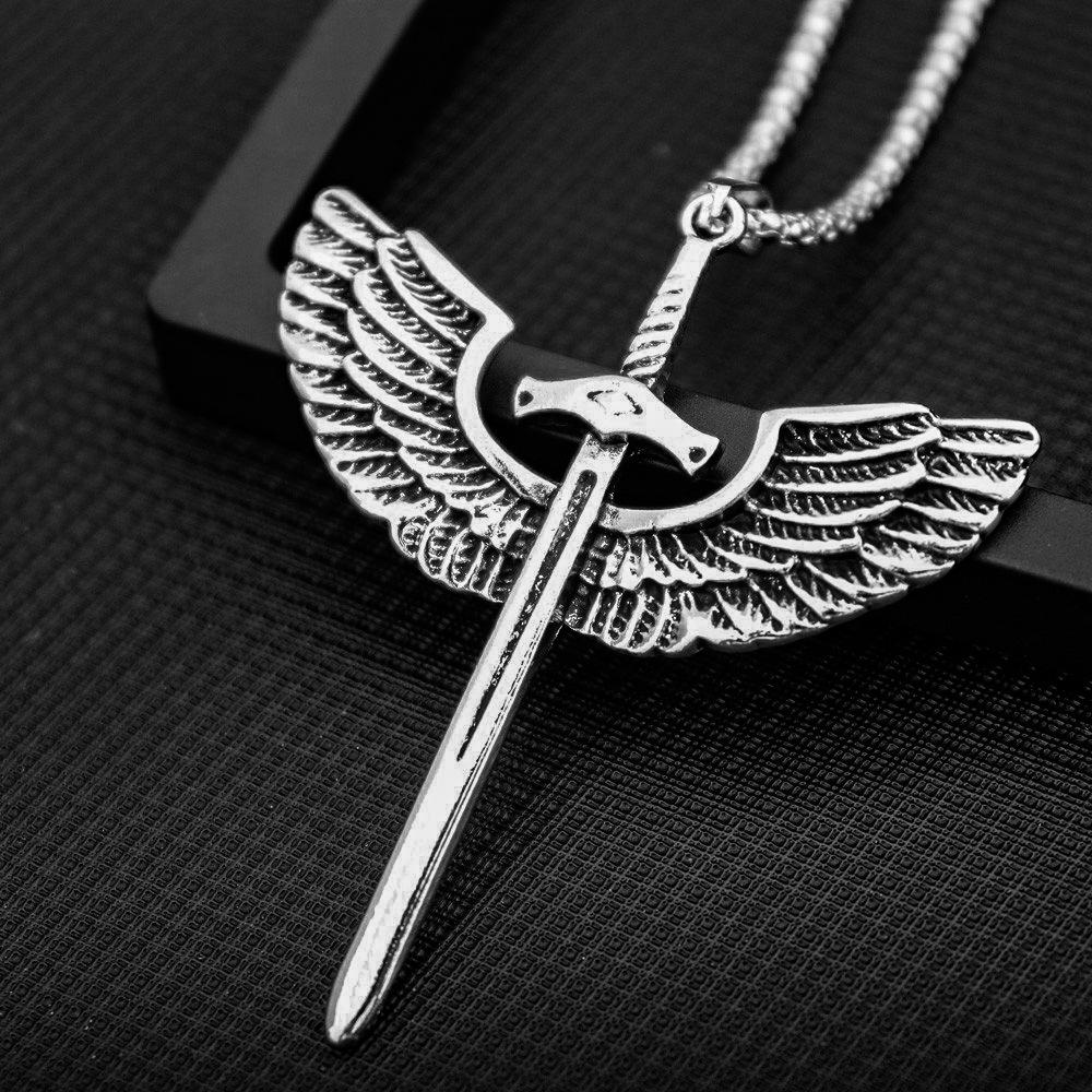 Cross Necklace Pendant Men's New Jewelry Punk Sword Pendant Pendant