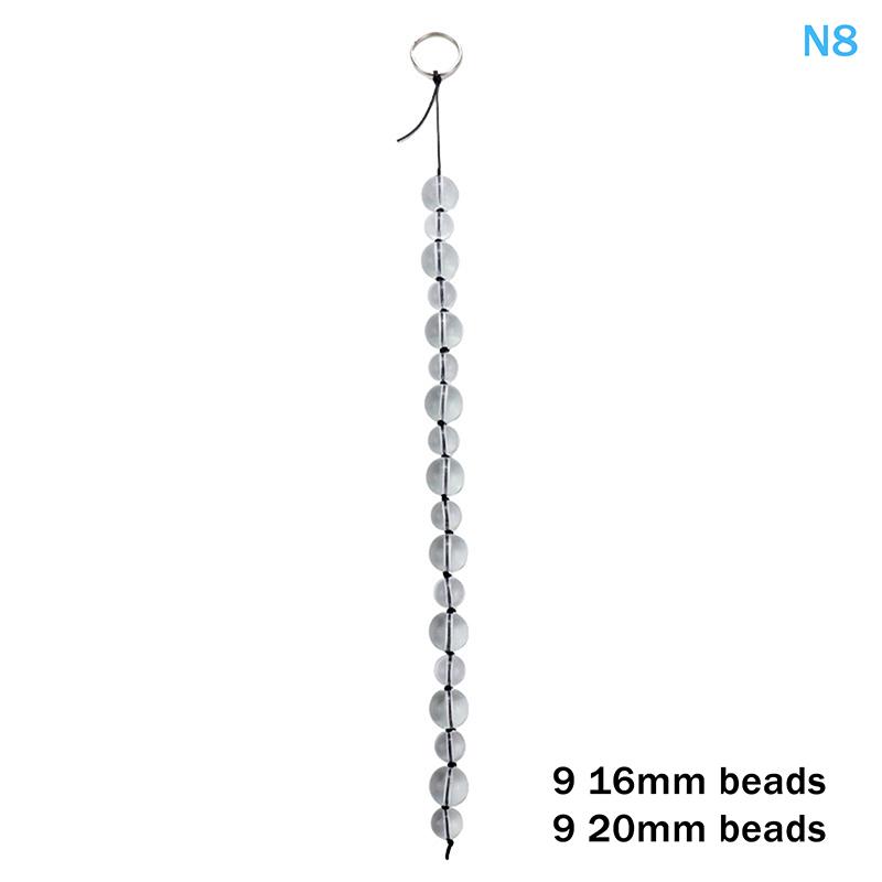 Crystal Glass Anal Massager Beads Inserted Plug BDSM Erotic Pull Beads Vaginal Balls Butt Plug Toys for Sensual Exploration