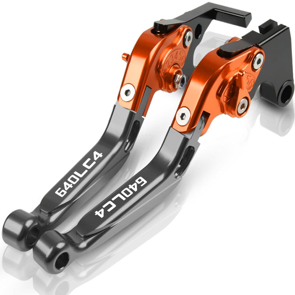 Motorcycle CNC Adjustable Extendable Foldable Brake Clutch Levers 640 LC4 Accessories For 640LC4 2003 2004 2005