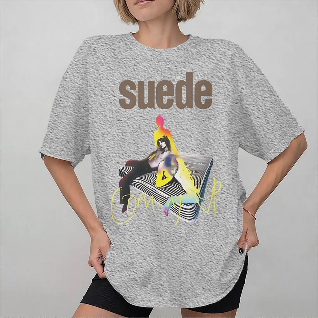 T-shirt con Stampa Grafica Banda Rock in Pelle scamosciata per Unisex Donna 100% Cotone Maglietta Abbigliamento