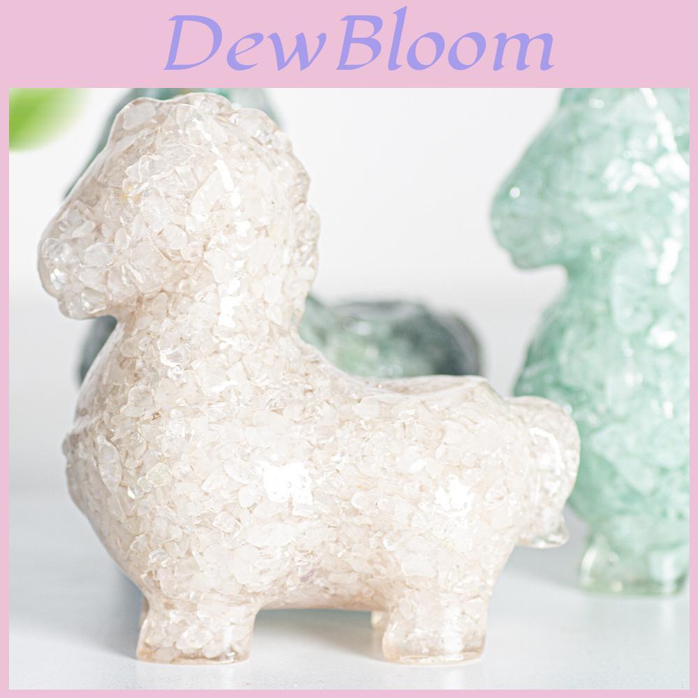 Resin Animal Figurine Decor With Crystals For Home Office And Gift Use