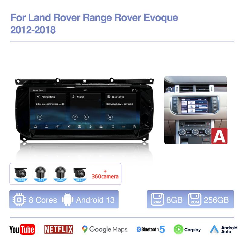 10.25" Car Multimedia Video Player For Land Range Rover Evoque 2012-2018 GPS Navigation Radio Android12 8+256G CarPlay 4G Host