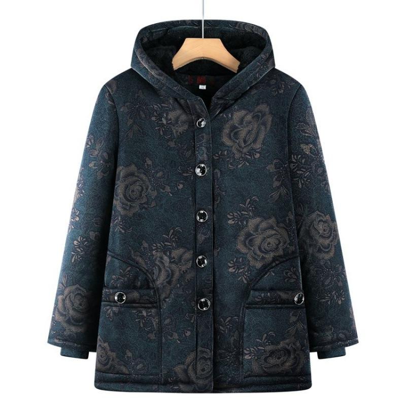 

Пожилая женщина в одежде с хлопковой подкладкой, пожилой мужчина в зимней одежде, бархатистый и теплый, утепленная куртка с капюшоном, куртки с хлопковой подкладкой, женщины 5XL [recommended 150-80kg] синий