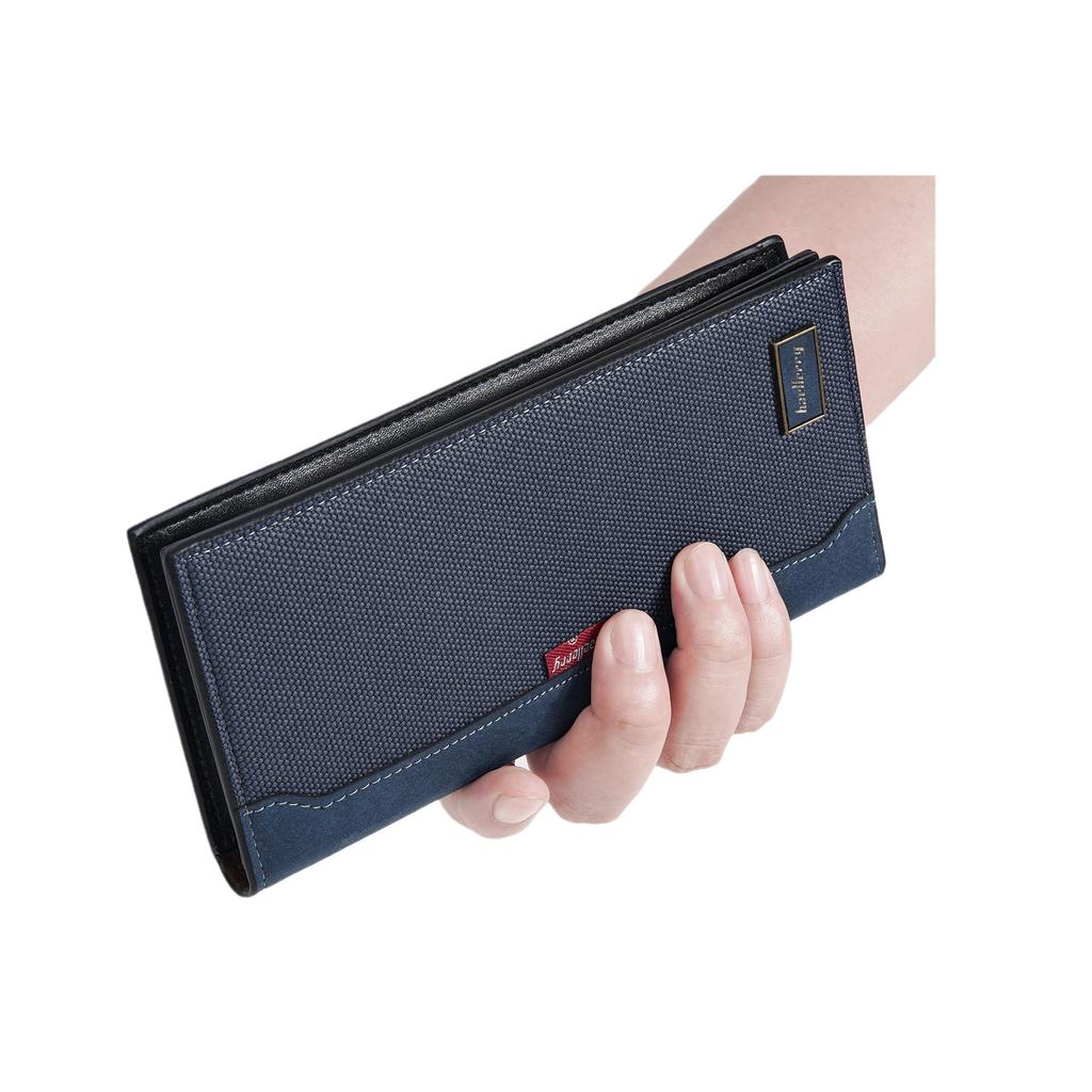 New wallet men's long, European and American anti-theft brush business multi-card wallet zipper change bag