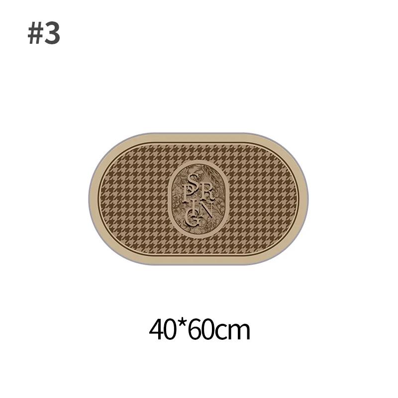 

Корейский кухонный коврик с цветочным принтом, противоскользящий коврик для ванной, длинный овальный коврик для прихожей, подставка для ног в ванной, аксессуары для ванной комнаты