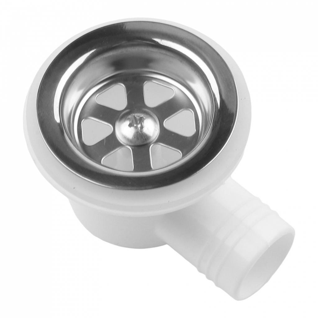 Compact Stainless Steel Sink Waste Drain for RVs and Boats Installation