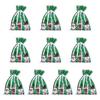 10 Pcs Christmas Drawstring Gift Bags Large Candy Cookie Wrapping Bags for Birthday Holiday Presents Xmas Party Supplies