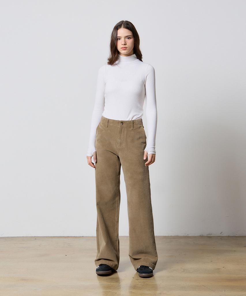 RYUL+WAI Corduroy Straight Long Pants Brown F5