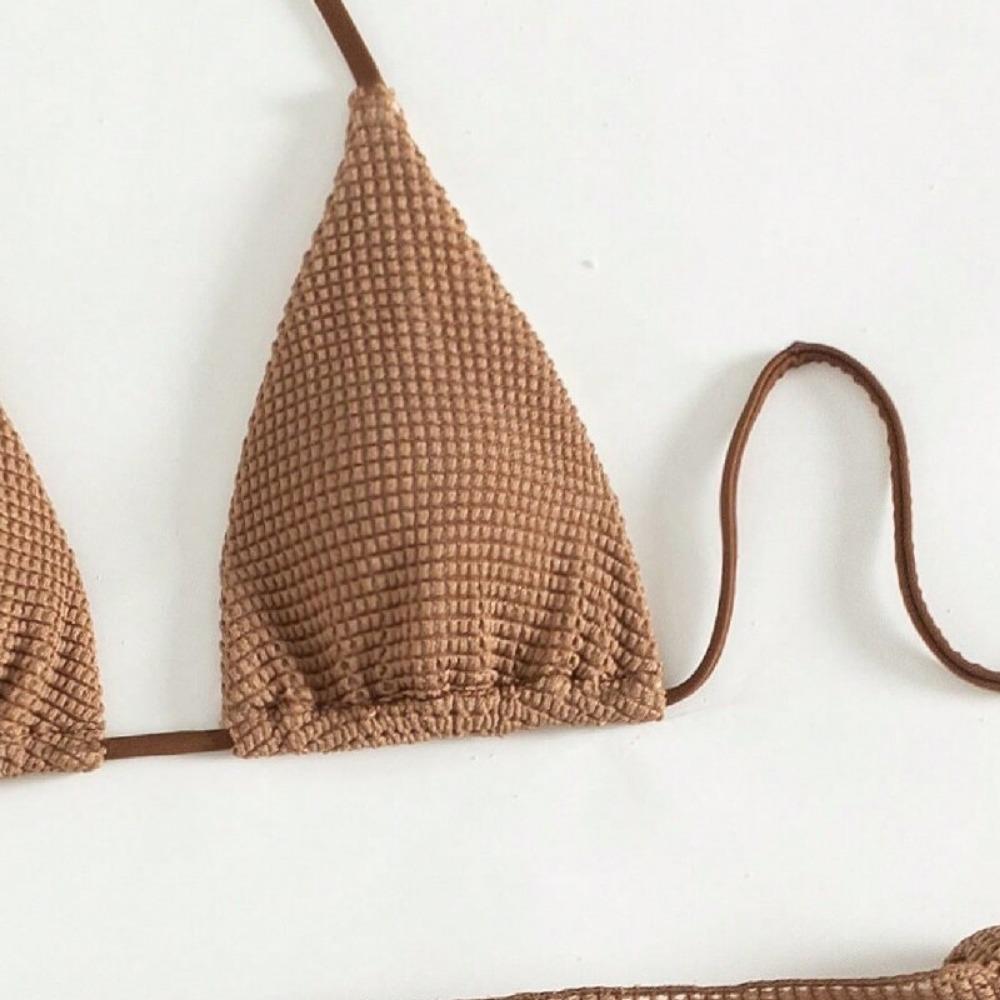 Swimwear Sexy Bikini with Chest Pad Women's Split Sleeveless European and American Swimsuit