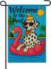 REZHOCH Welcome To Our Pool Dalmatian Garden Ags 12x18 Inch for Outside Summer Amingo Swimming Ring House Ag Double Si LLX