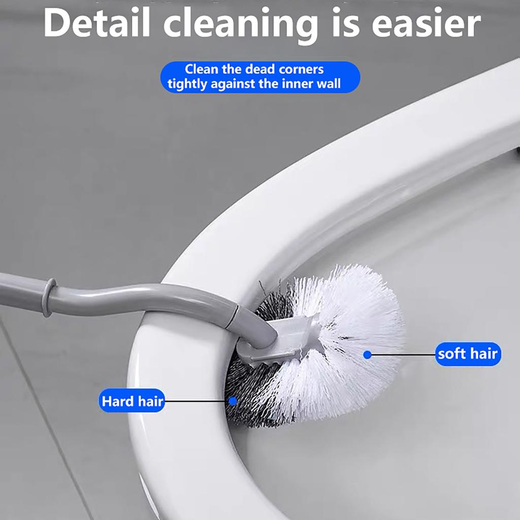 S-shaped Elbow Toilet Brush Can Be Hung Without Dead Corners, Bathroom Cleaning Brush With Soft Bristles And Long Handle, Toilet Cleaning Tool