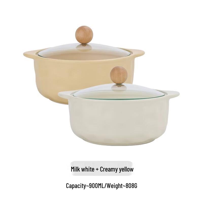 Керамическая суповая тарелка с двумя ручками