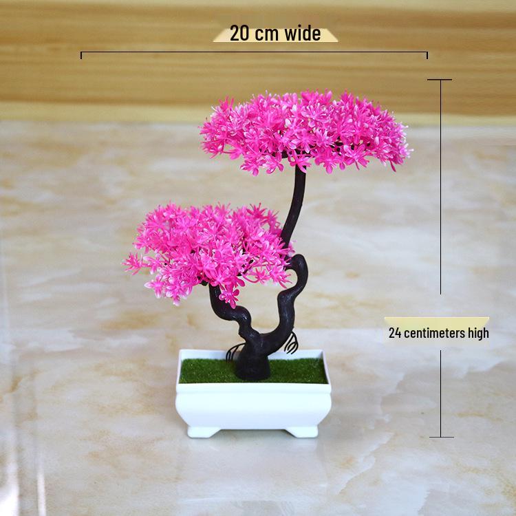 Creative Home Decor: Artificial Bonsai Grass Balls and Mini Cherry Snow Ball Trees